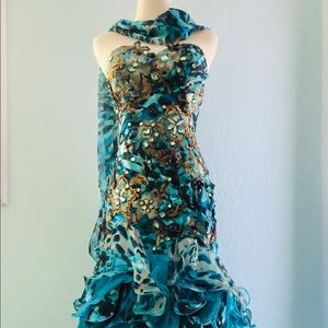 One of a kind floor length evening gown